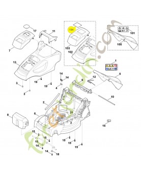Plaque matricule 6311-967-0120. Pièce détachée Stihl / Vicking