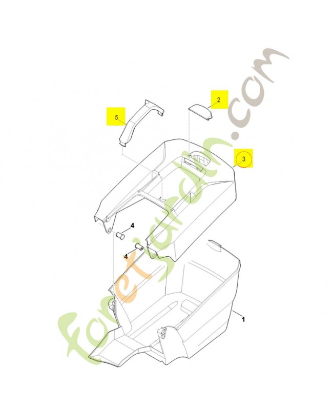 Bac de ramassage 6311-760-2105. Pièce détachée Stihl / Vicking