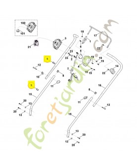 Clip pour câble 6311-703-3110. Pièce détachée Stihl / Vicking