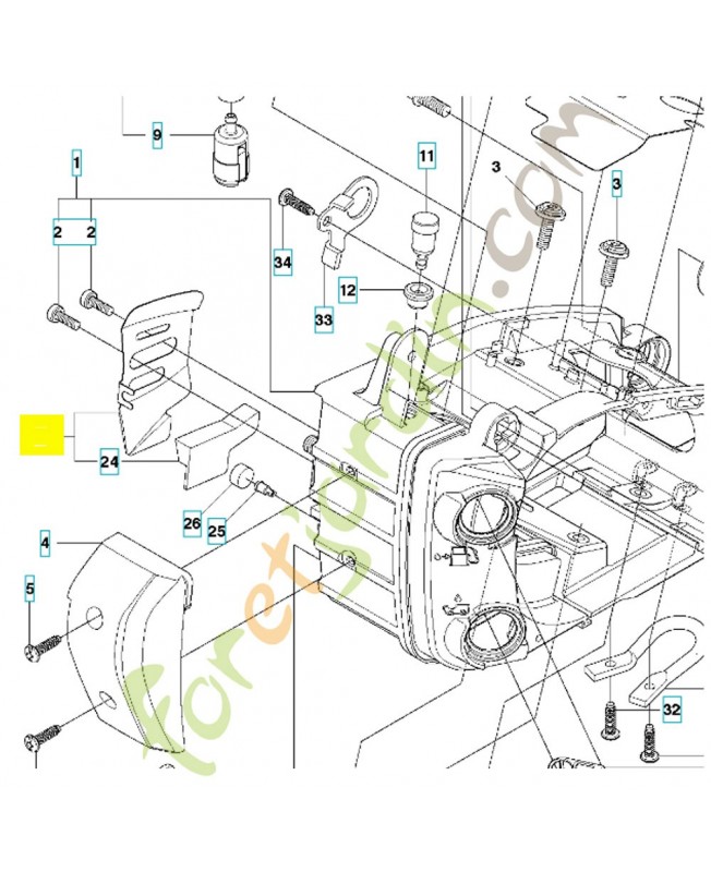 plaque 521550001- Pièce de détachée Husqvarna