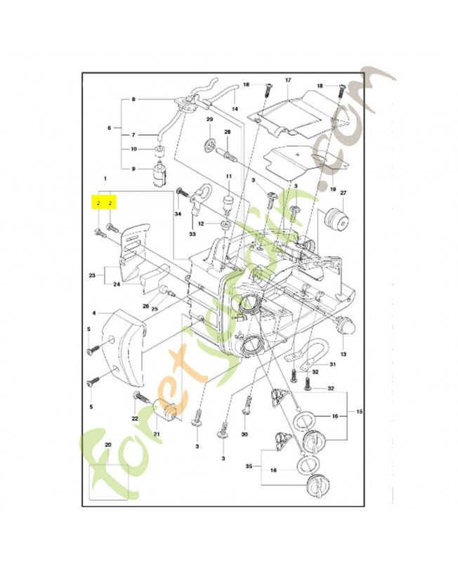 Vis 505044001. Pièce de rechange Husqvarna
