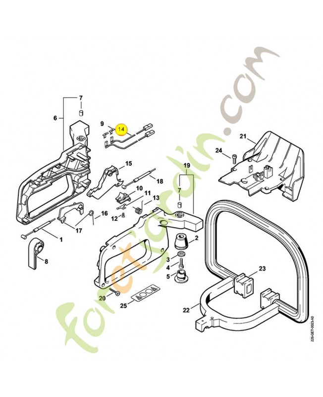 Cable court circuit 4226-440-1104. Pièce de rechange Sithl / Vicking