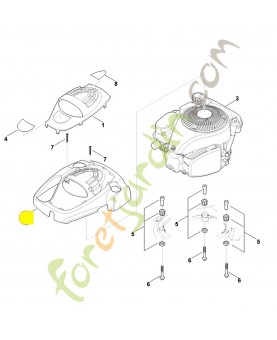 Capot moteur inf. mb 655 os 0000-082-0416. Pièce de rechange Sithl / Vicking