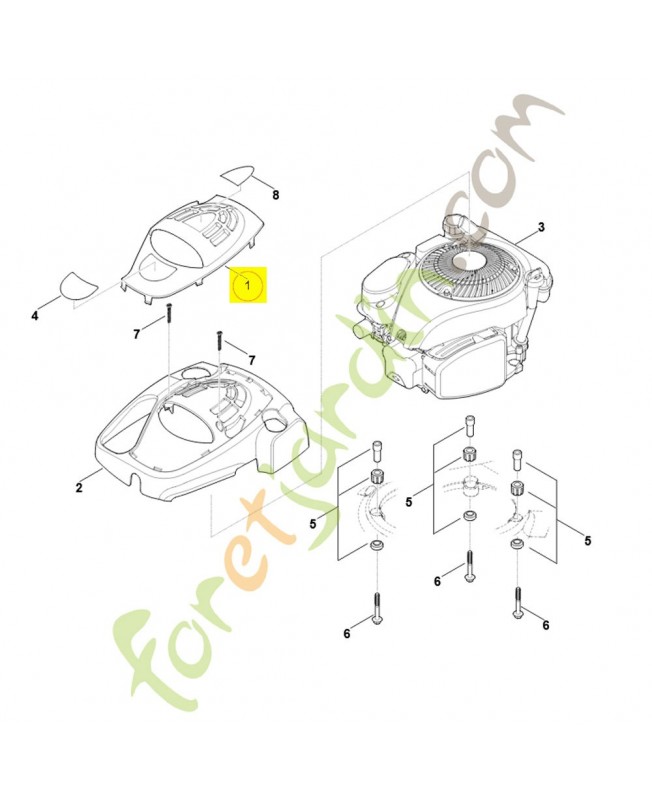 Capot moteur mb 655 os 0000-082-0415. Pièce de rechange Sithl / Vicking
