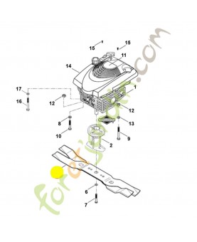 Lame mulching 53 cm 6107-760-9900. Pièce de rechange Sithl / Vicking référence 6107-760-9900
