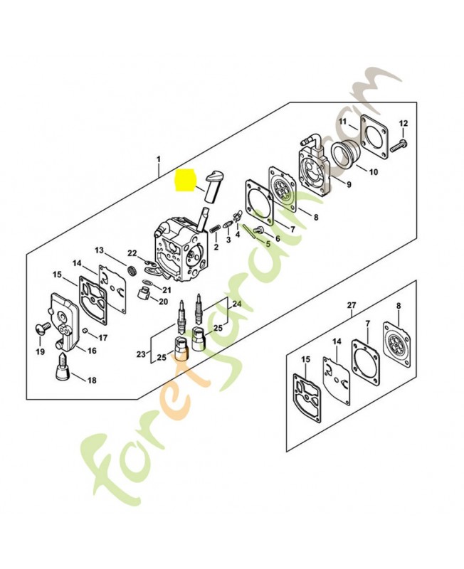 Bouton de starter 4237-182-9501. Pièce de rechange Sithl / Vicking