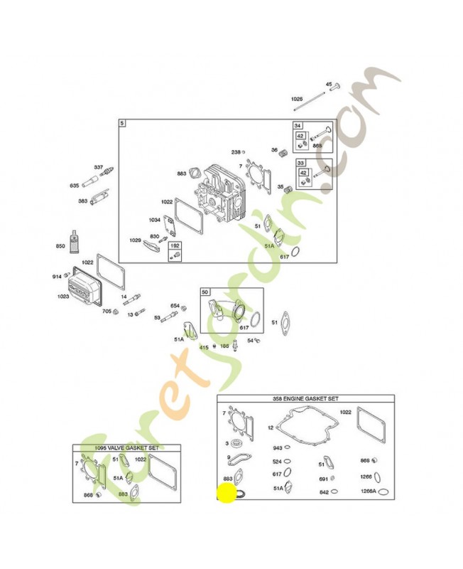 795387 Bague etancheite huile 0003-000-2232. Pièce de rechange pour moteur thermique Briggs et Straton