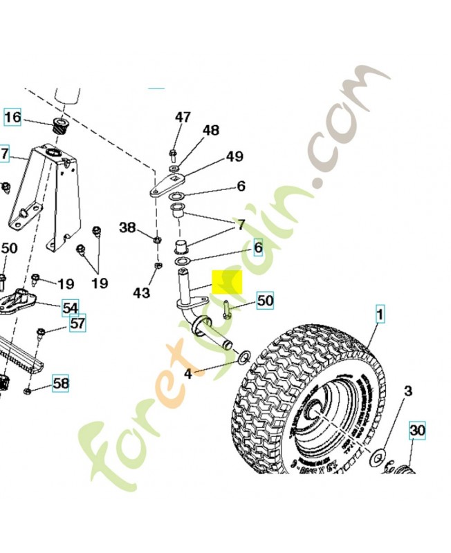 Axe 588078502 - Pièce de détachée Husqvarna