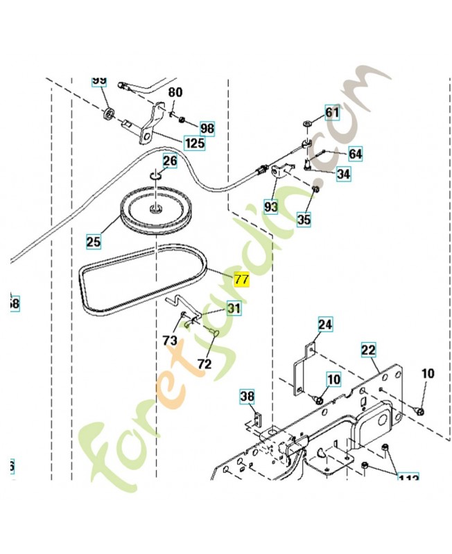 courroie 581605901. Pièce de rechange Husqvarna 