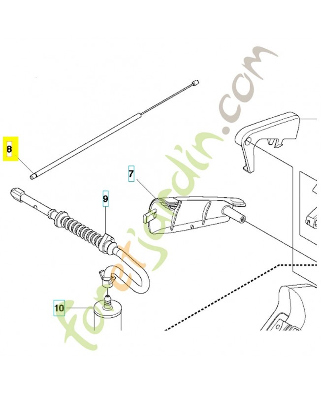 Câble 504098801. Pièce de rechange Husqvarna