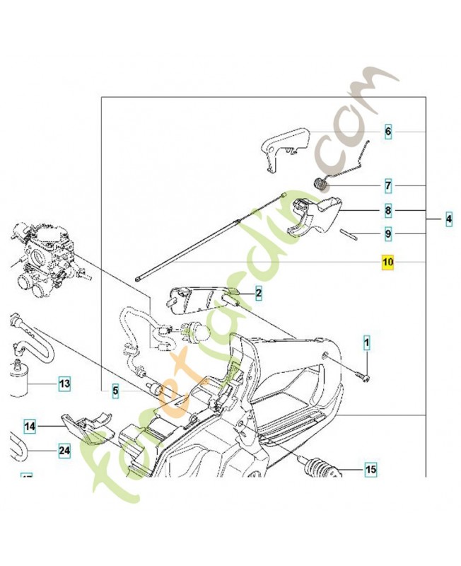 Cable 521887901. Pièce de rechange Husqvarna