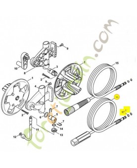 Flexible haute pression DN 6, 15 m 4925-500-0804 et 4925-500-0846.Pièce de rechange Sithl / Vicking