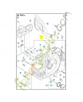 Carter moteur 537438201. Pièce de rechange Husqvarna