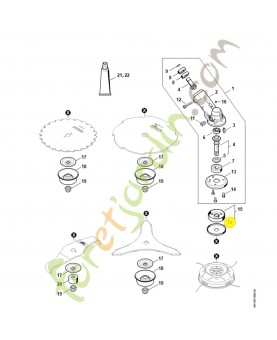Jeu de rondelle de protection 4148-710-1000. Pièce détachée Stihl / Vicking