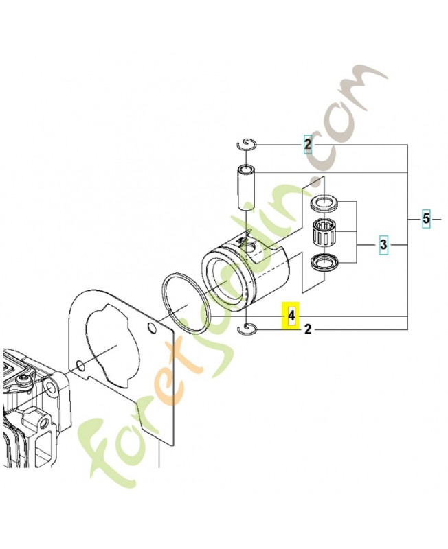 Segment 505155802. Pièce de rechange Husqvarna