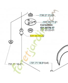 Amortisseur 544145601. Pièce de rechange Husqvarna
