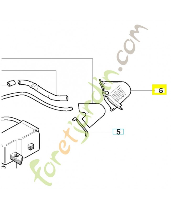 Protecteur 537064402. Pièce de rechange Husqvarna