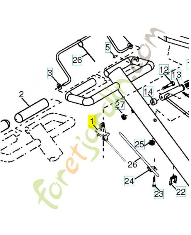 Commande de gaz 532180634. Pièce de rechange Husqvarna