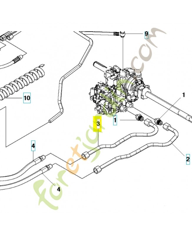 tube hydraulique 544833401. Pièce détachée Husqvarna
