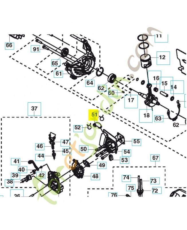 tuyau d'aspiration 575311102- Pièce détachée Husqvarna