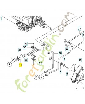 tube hydraulique 589561801- Pièce détachée Husqvarna