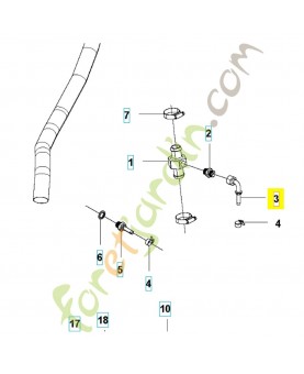Raccord de tuyau 580856401. Pièce détachée Husqvarna