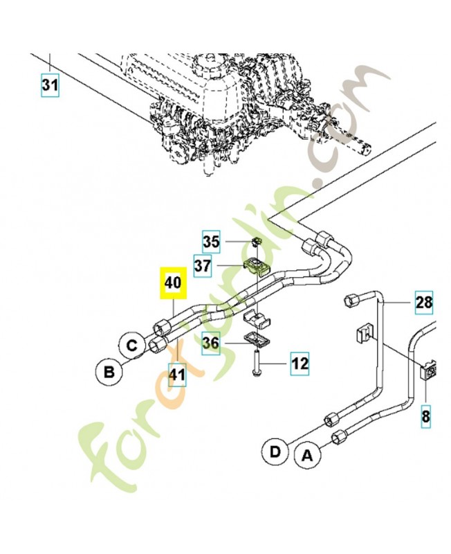 tube 589561901 - Pièce détachée Husqvarna