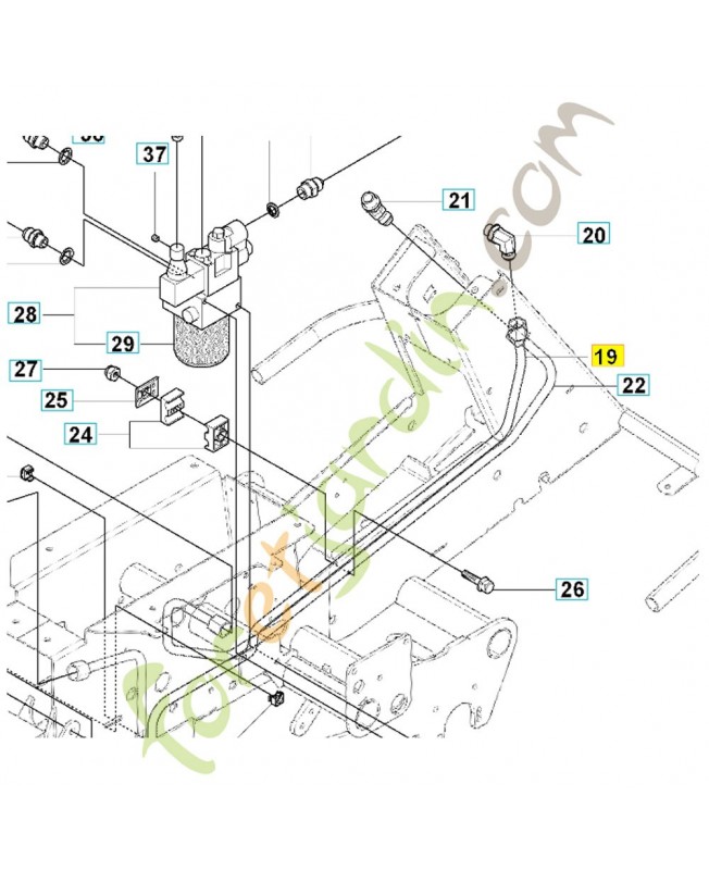 Tube hydraulique 544834201. Pièce détachée Husqvarna