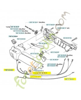 CÂBLAGE COMPLET 537424401. Pièce de rechange Husqvarna 