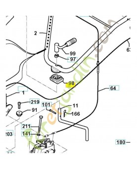 Embase crantee Husqvarna ref. 519653415