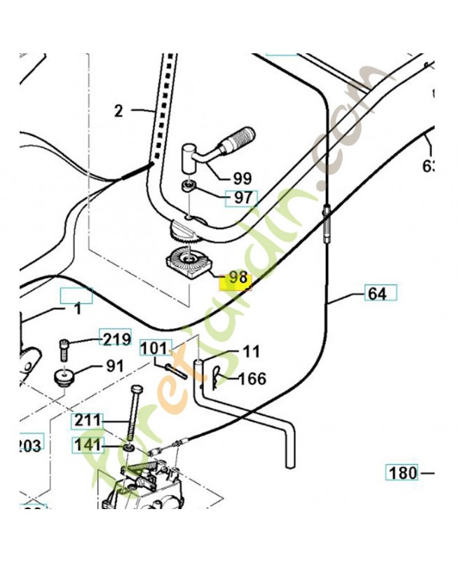 Embase crantee Husqvarna ref. 519653415