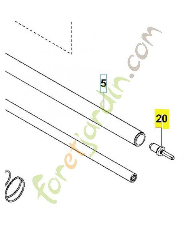 Adaptateur 574619101. Pièce de rechange Husqvarna
