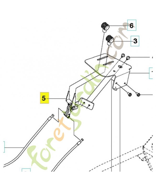 Contrôle des gaz 578023401. Pièce de rechange Husqvarna