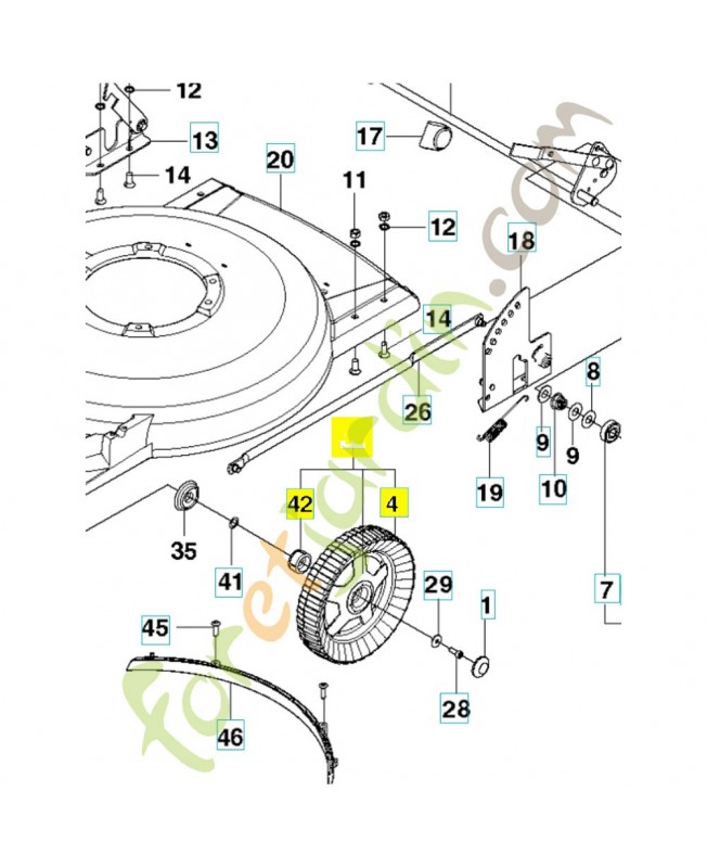 roue complète 503275504. Pièce détachée Husqvarna roue complète 503275504. Pièce détachée Husqvarna