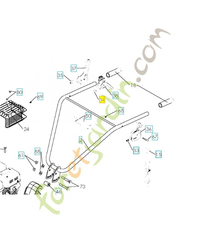 Câble embrayage 577547401. Pièce de rechange Husqvarna Câble embrayage 577547401. Pièce de rechange Husqvarna