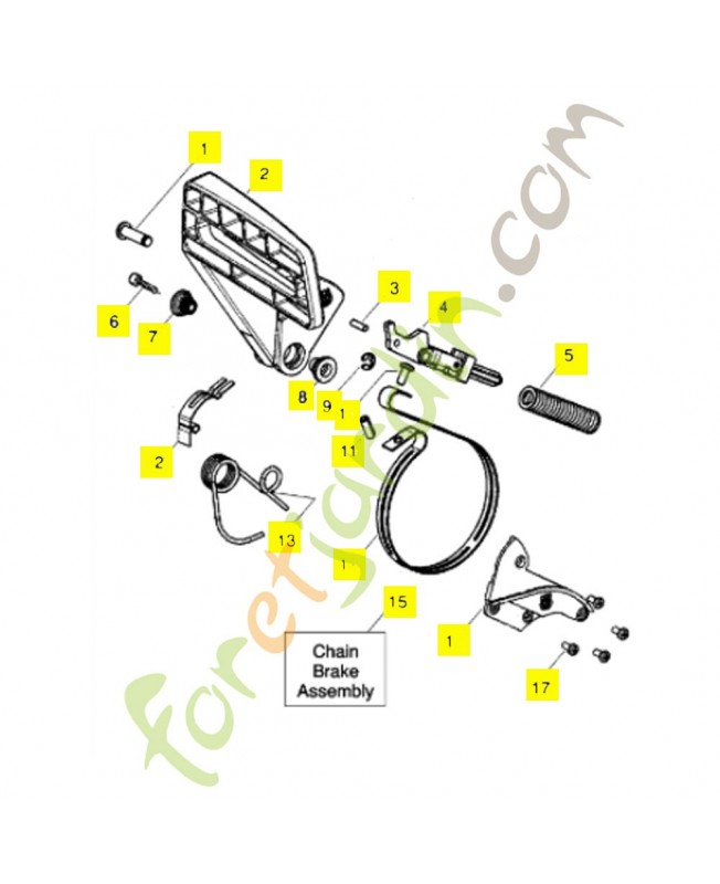 Frein de chaine 530054802. Pièce de rechange Husqvarna Frein de chaine 530054802. Pièce de rechange Husqvarna