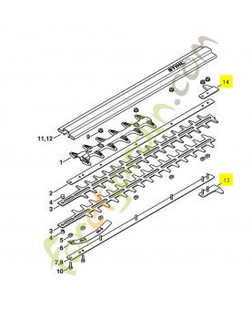 Jeu de protege guidage 4230-007-1005. Pièce de rechange Sithl / Vicking
