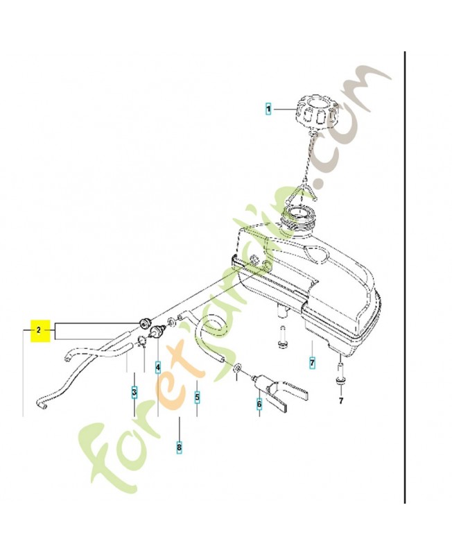 Jeu de tuyaux 597021201. Pièce détachée Husqvarna Jeu de tuyaux 597021201. Pièce détachée Husqvarna