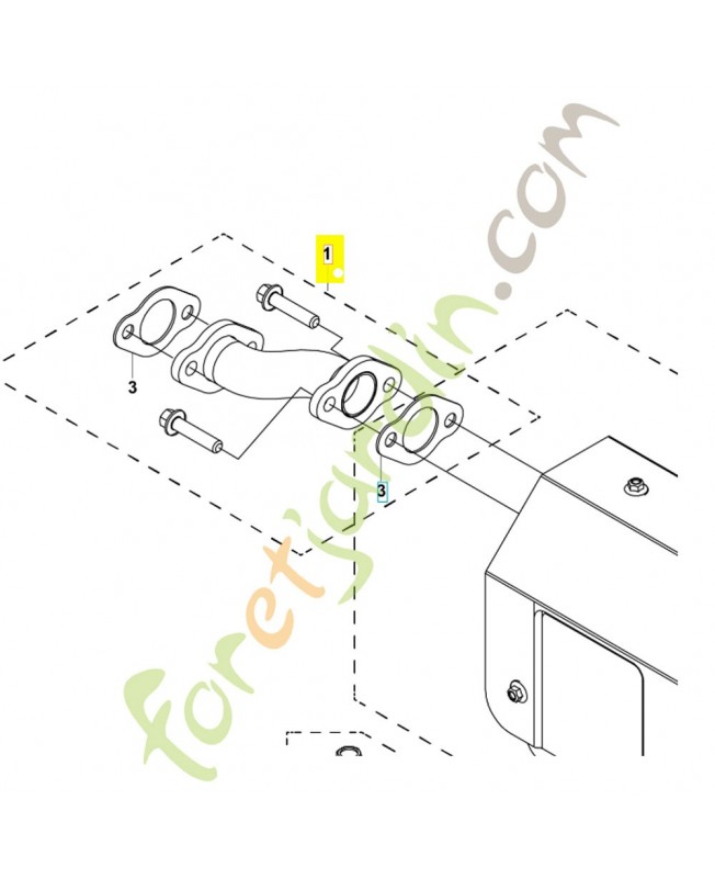 Tuyau échappement 599348867. Pièce détachée Husqvarna