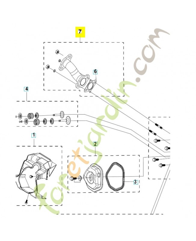 Tuyau échappement 599348902. Pièce détachée Husqvarna