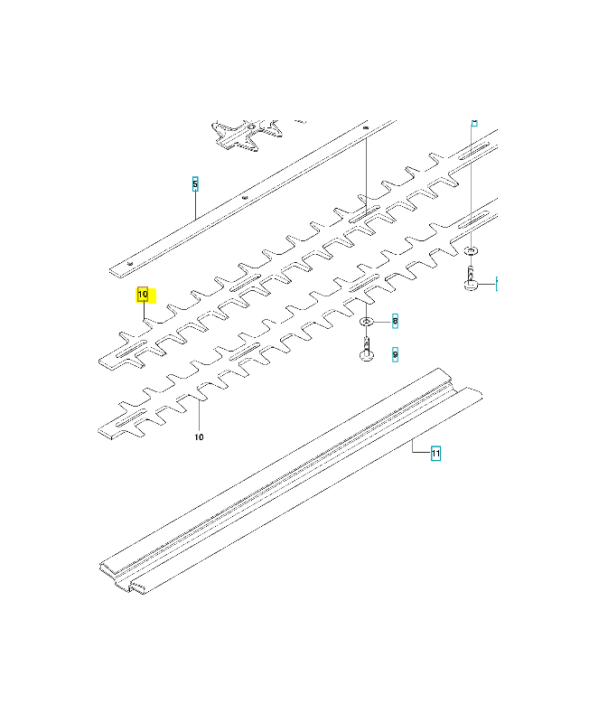 Couteau 504044101. Pièce de rechange Husqvarna