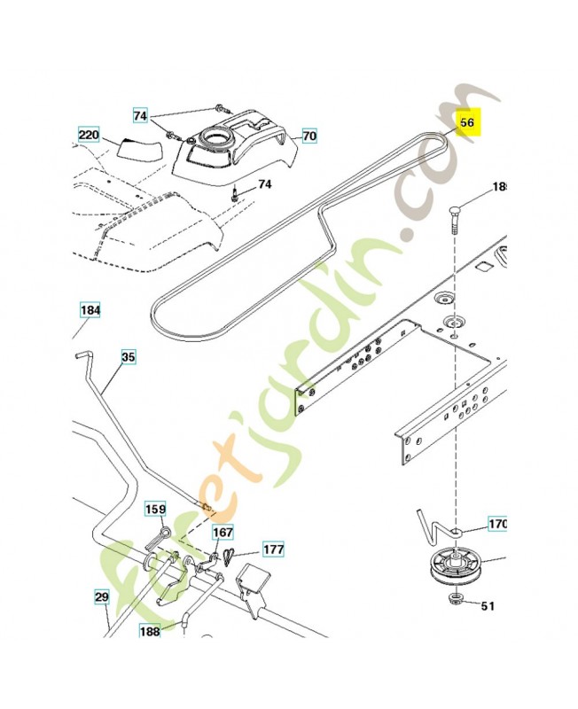 Courroie 592855210- Pièce détachée Husqvarna