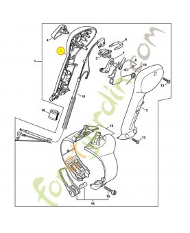 Monture de poignée intérieure 4282-791-0807. Pièce détachée Stihl / Vicking