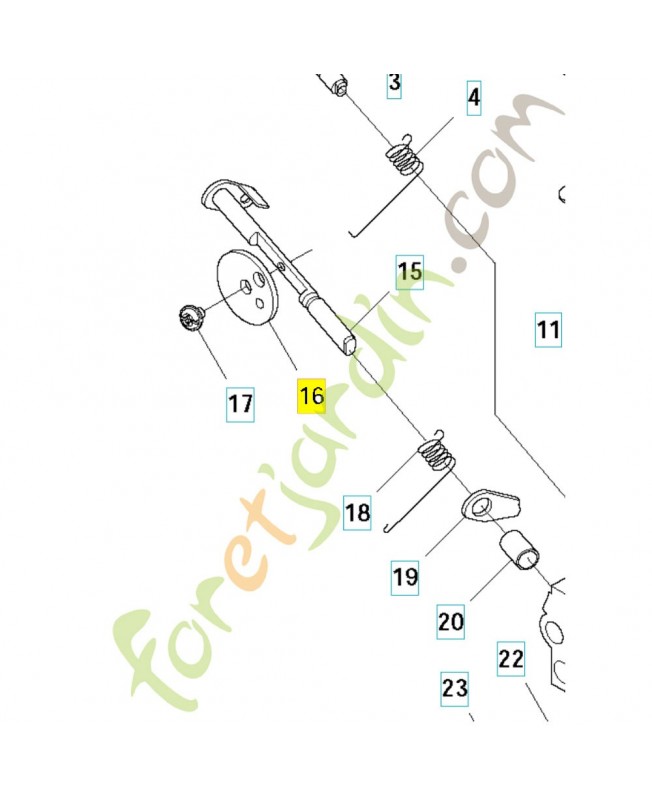 Papillon 537370301. Pièce de rechange Husqvarna