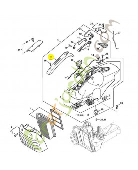 Monture de poignée 4250-791-0600. Pièce de rechange Sithl / Vicking