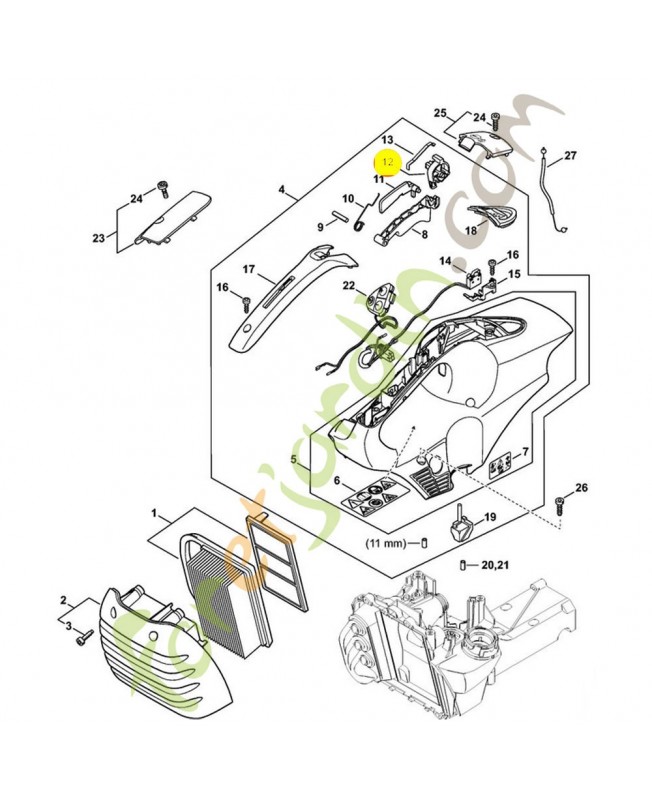 Arbre de commande 4250-180-0900. Pièce de rechange Sithl / Vicking