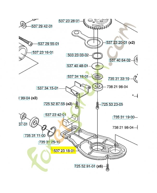 Couvercle 537231801. Pièce de rechange Husqvarna Couvercle 537231801. Pièce de rechange Husqvarna