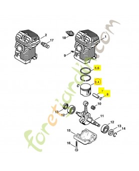 Piston complet 1123-030-2002. Pièce de rechange Sithl / Vicking