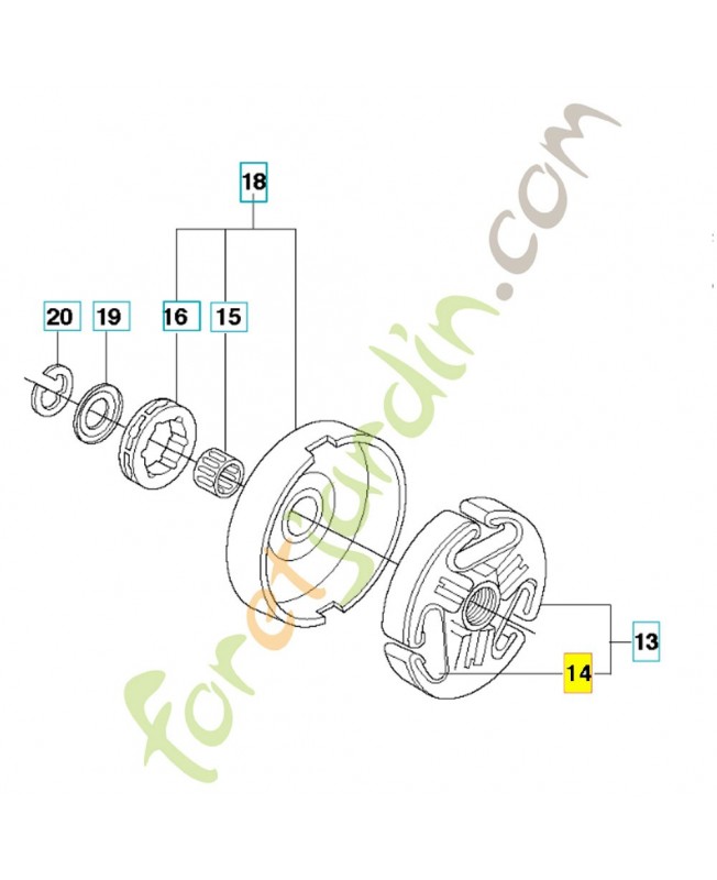 Ressort 503975101. Pièce de rechange Husqvarna