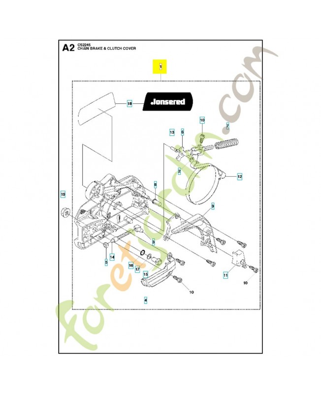 CARTER D´EMBRAYAGE COMPLET 544097908 - Pièce de détachée Husqvarna-jonsered